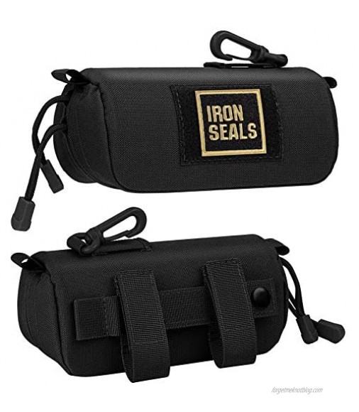 IronSeals Extra Large Tactical Molle Sunglasses Case Anti-Shock Semi-hard Clamshell Glasses Case X-Large