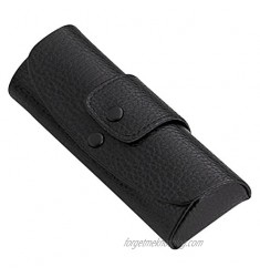 M-world Leather-Tone  Snap  Belt Loop  Soft-case  Eye Glasses Case (Black)