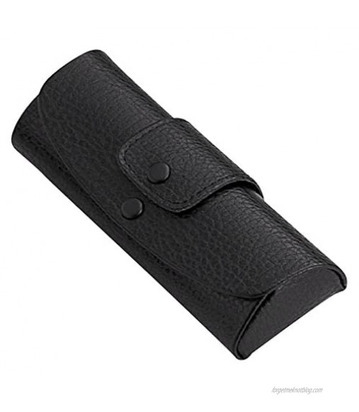 M-world Leather-Tone Snap Belt Loop Soft-case Eye Glasses Case (Black)