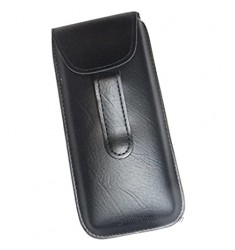 Semi Hard Pocket Clip Eyeglass case Regular Size (Black)