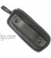 Soft Black Goat Leather Double Spectacle Glasses Case with Belt Loops/Key Ring Loop