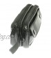 Soft Black Goat Leather Double Spectacle Glasses Case with Belt Loops/Key Ring Loop