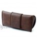 Soft Eyeglass Case Faux Leather Attaches to Belt Horizontal Brown 6.5x3x1Inch