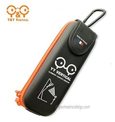 YY Vertical Outdoor Sports Protective Semi Hard Belay Glasses/Sunglasses/Eyeglasses Case with Zipper and Small Carabiner