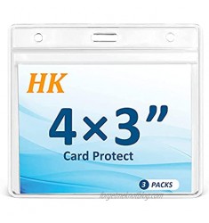 Card Holder Protector，Immunization Record with Waterproof Type Resealable Zip 3x4 Inches CDC Card Holder（ 3 Pack）