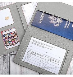 CDC Vaccine Card Case Holder Sleeve Passport Holder PU Leather Vaccination Card Protector Immunization Card Holder Waterproof  Vaccine Card Sleeve Protective Name Badge Holder