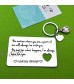 Couples Jewelry Metal Wallet Insert Card for Boyfriend Husband Engraved Wallet Inserts Card Keychain Set Long Distance Relationship Gift Anniversary Card Gifts Deployment Gifts Birthday Wedding Gift