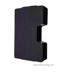 Elite Goods Metal Aluminum Carbon Fiber Wallet Card Holder Money Clip Minimalist RFID Slim (Black)  Large