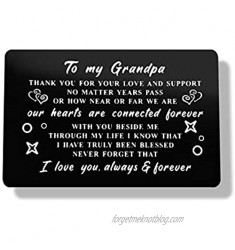 Fathers Day Gift for Grandad Gift for Grandad from Grandson Granddaughter Grandchild  Best Grandpa Gifts Card To My Grandpa Birthday Christmas Grandfather Engraved Wallet Card Insert Grandfather Gifts