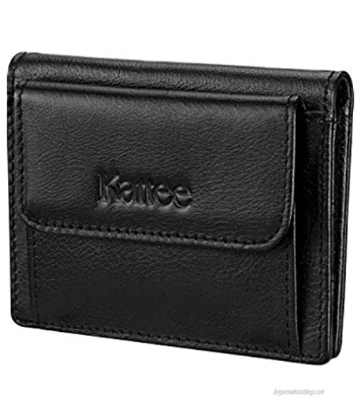 Kattee Leather Wallet RFID Slim Minimalist Card Holder with Gift Box