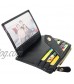Mens Leather Slim Front Pocket Credit Card Case Holder Wallet With ID Window