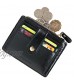 Mens Leather Slim Front Pocket Credit Card Case Holder Wallet With ID Window