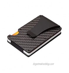 Minimalist Carbon Fiber Slim RFID Wallet  Business Card Holder Money Clip with Screwdriver