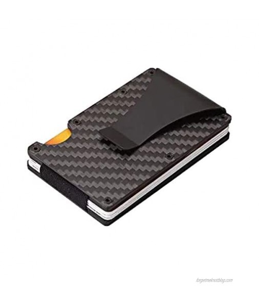 Minimalist Carbon Fiber Slim RFID Wallet Business Card Holder Money Clip with Screwdriver