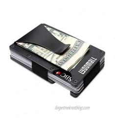 Minimalist Wallet with Money Clip Aluminum Credit Card Holder Slim Front Pocket RFID Blocking