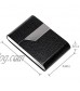 Padike Professional Business Card Holder Business Card Case Luxury PU Leather & Stainless Steel Card Holder Credit Card Holder Keep Business Cards in Immaculate Condition. (Black)…