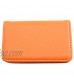 RuiLing 1-Pack Orange Leather Wallet Flip Type Purse with Magnetic Closure Holder 25 Cards Case 4X 2.8(LxW) Business Name Card Case