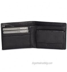 SADDLER Mens Genuine Leather Slim Tab Wallet With Coin Purse | Minimalist Billfold | Gift Boxed