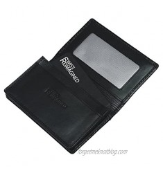 SWISS REIMAGINED Mens Genuine Leather RFID Protected Business Card Holder with ID