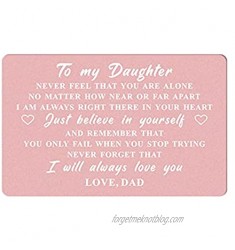 To My Daughter Gifts Wallet Card from Dad  I Love You Daughter from Dad  Daughter Wedding Day Card  Valentines Card from Father  Marine Daughter  Birthday Christmas Mothers Day