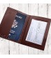 TOROFO Passport and Vaccine Card Holder Leather to Protect Your CDC Vaccine Record Card CDC Vaccination Card Protector Cover Waterproof Badge Holders Vaccine Card Case Leather for Wallet