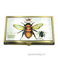 Value Arts Imperial French Honey Bee Business Card Case  Brass and Glass