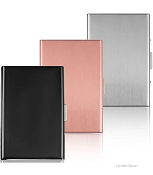 3 Pieces RFID Credit Card Holder Protector Metal Credit Card Case Card Organizer Business Credit Card Case Wallet for Men Women