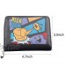 Adventure Time - Soft PU Leather Bifold Wallet 3 Card Slots with ID Window Card Holder Coin Zipper Purse