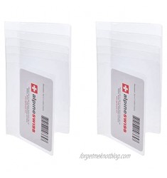 Alpine Swiss Set of 2 Checkbook Plastic Insert 6 Page Card Holder Picture Window