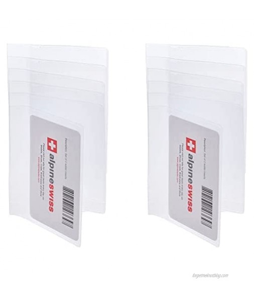 Alpine Swiss Set of 2 Checkbook Plastic Insert 6 Page Card Holder Picture Window