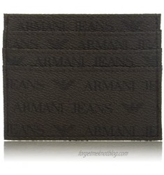 Armani Exchange Men's All Over Logo Pu Credit Card Holder