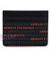A|X Armani Exchange Men's All Over Logo Printed Credit Card Holder nero/Arancio - black/Orange OS