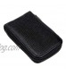 Compact Leather Mens Womens Zipper Leather Coin Change Credit Card Pouch Purse Holder Wallet with ID Window
