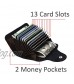 Credit Card Organizer Snap Wallet Small Money Cases Holder Genuine Leather Mini Purse for Men Women Gift Box Package