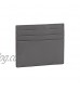 Fendi Signature Calf Leather Anthracite Gray Palladium Card Case w Embossed FF Logo 7M0164
