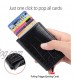 imeetu Card Holder for Men Leather Slim Rfid Blocking Card Wallet Case (B-Black)