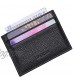 MAGICMK Minimalist Slim Card Holder Leather Credit Card Wallet for Men (Black-Double Slot)