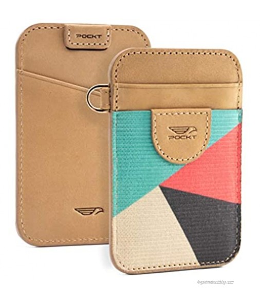 POCKT Slim Card Holder Wallet For Men and Women - Minimalist Front Pocket Wallet Elastic Credit Card Holder Genuine Leather RFID Blocking Card Case Wallets | Cross