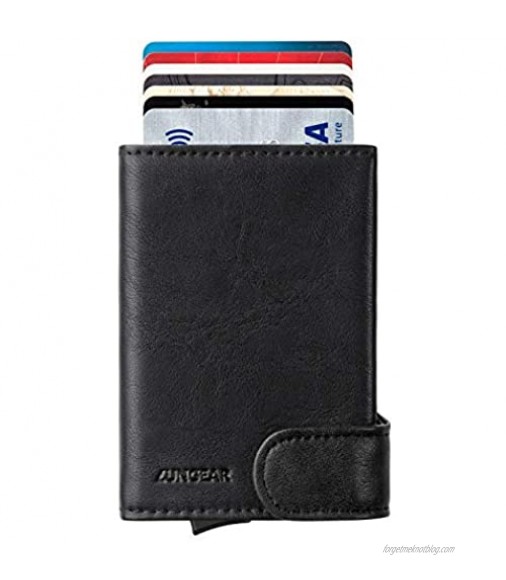 Pop Up Wallet RFID Blocking Leather Credit Card Holder Slim ID Metal Card Case For Men