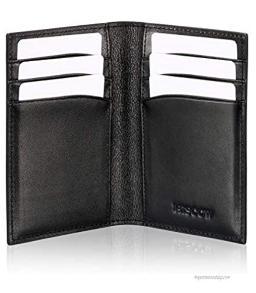 Slim Leather Credit Card Holder 6cc for Men & Women Italian Calfskin