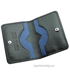 STARHIDE Men's Ultra Slim Leather RFID BLOCKING Credit Card Holder Wallet Mini Card Case Black #120