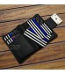 Thin Blue Line American Flag Credit Card RFID Blocker Holder Protector Wallet Purse Sleeves Set of 4