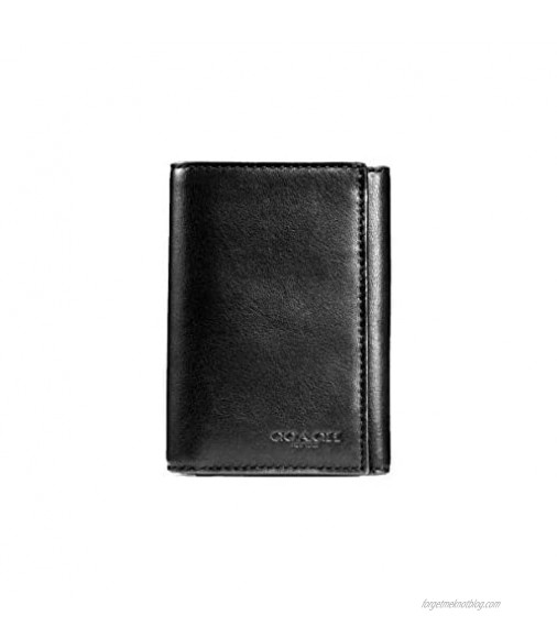 Coach Men F23845 Trifold Wallet Black