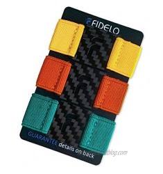 Fidelo Carbon Fiber Minimalist Wallet – Slim RFID Credit Card Holder Money Clip for Men