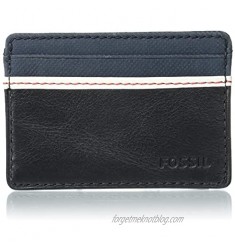 Fossil Men's Leather Minimalist Card Case Front Pocket Wallet
