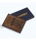 Husband Walet - Engraved Leather Front Pocket Wallet (M - My husband I will always love you)