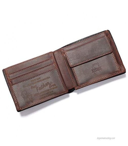 Personalized Engraved Leather Wallet for Dad Son Husband Boyfriend - Birthday Fathers Day Valentines Christmas Anniversary Graduation Wedding - Men Custom Bifold Wallets for Him with Love Message