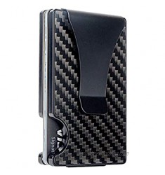 Porseiden Minimalist Slim Wallet for Men Screwless Metal Carbon Fiber Card Holder Hombres