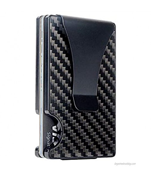 Porseiden Minimalist Slim Wallet for Men Screwless Metal Carbon Fiber Card Holder Hombres