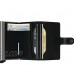 Secrid mini wallet genuine black leather with RFID protection / with one click all cards slide out gradually